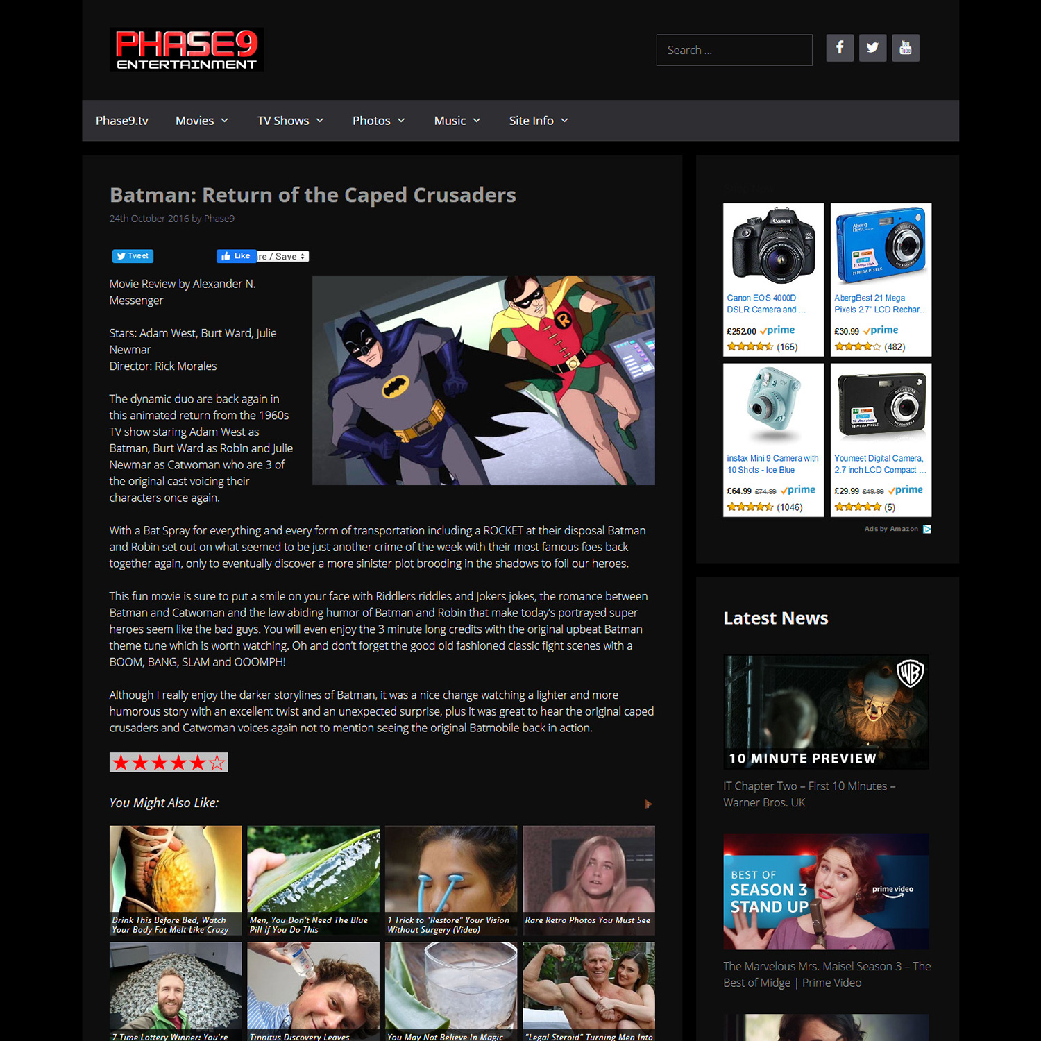 Image of Batman: Return of the Caped Crusaders review on the Phase9.tv website